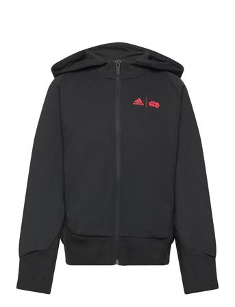 J Sw Zne Fz Hd Tops Sweatshirts & Hoodies Hoodies Black Adidas Sportswear