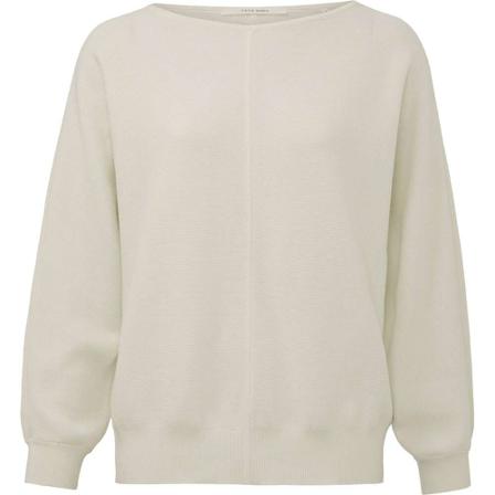 Yaya, Boatneck sweater Beige, Dames, Maat:M,Katoen