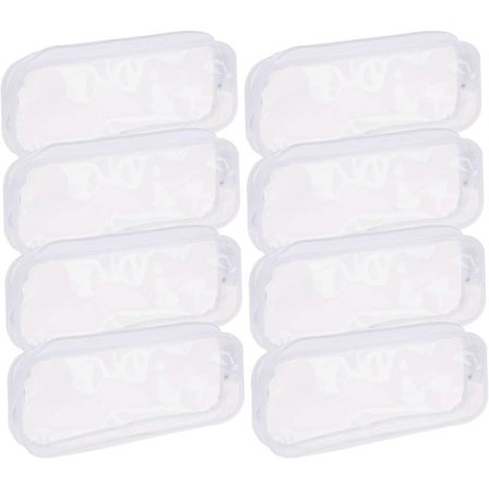 8 st Plast Pennfodral (Vit * 8)