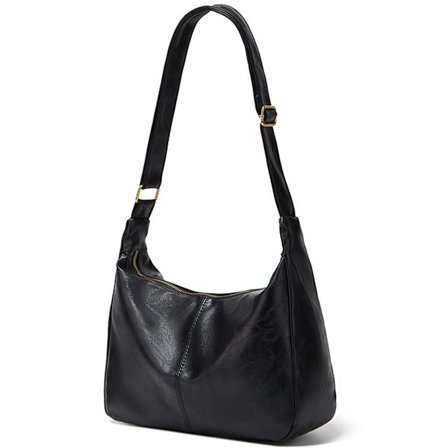 Lædertaske til kvinder, stor kapacitet, rejse, shopping, sort 32x22x11cm