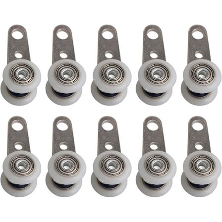 Sæt med 10 ruller til karnapvinduer eller skydedøre - metal og p