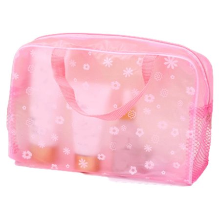 Waterproof Zipper Toiletry Bag, Portable and Versatile Cosmetic Bag for Women