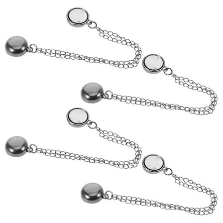 Tøjklemmer til at stramme kjole Multifunktionel magnetisk lukning Hem 4 stk til mænd og kvinder Sort