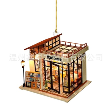 Bokhandel bokhylla kreativ hänge julgran bildekorationshänge