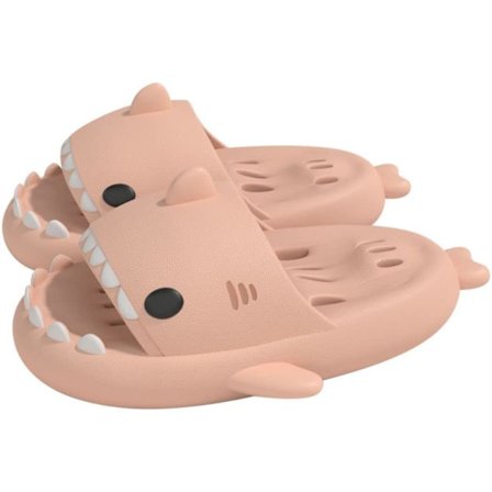 Shark Haj Tofflor, Lämplig för vuxna och barn Söt Tjock Sula Hajar Halkfria Tofflor Inomhus Duschtofflor Sandaler Shark Slippers