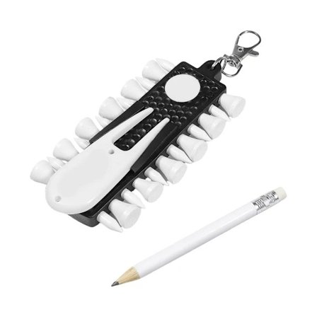 Golf Tee-holder med 12 tees Hengende Tee-holder Nøkkelring Golftilbehør