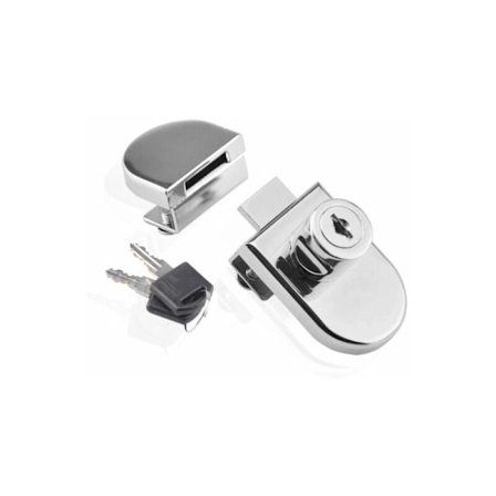 Glasdörrlås för 5-8mm Pivotgångjärn, Ingen Borrning Krävs, Inkluderar 2 Nycklar