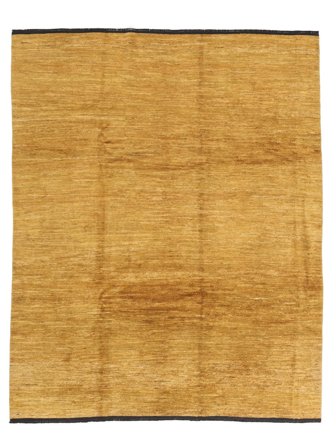 Hand Knotted Battuta Solid Rug 244X299 Brown/Orange
