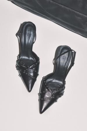 NA-KD Stud Detailed Pumps - Högklackade skor - Svart - EU 38