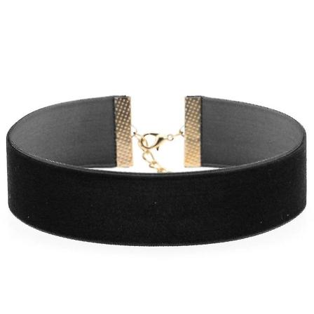 Mode bred mjuk sammet Choker Lady Party Nattklubb Halsband gotiska smycken