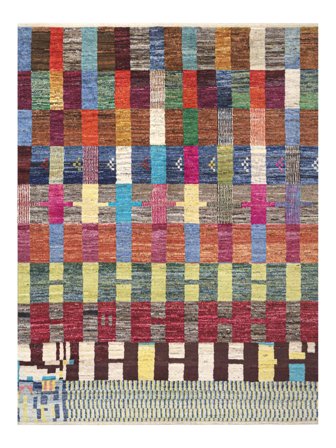 Tapis Berbère Colourful 209X273 Rouge Foncé/Gris Foncé (Laine, Afghanistan)