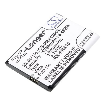 Batteri til trådløs telefon for Panasonic KX-PRX110, KX-PRX110GW, KX-PRX120 og andre.