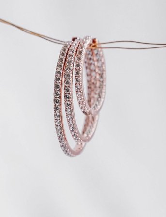 Marmara Sterling Goldplated Hoop Earrings - Pink - ONE SIZE