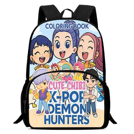 K-Pop Demon Hunter Rygsæk Skuldertaske Madkasse Penalhus Skolerygsæk-FF-