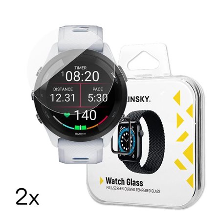 Wozinsky Fullt limhärdat glas för Garmin Forerunner 265S 46mm (2 st.)
