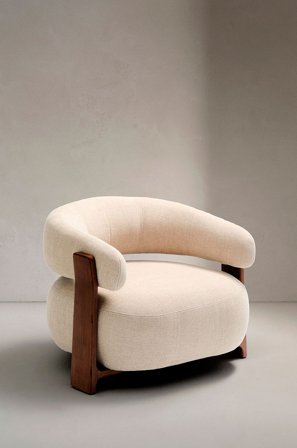 Kave Home - Granite fåtölj i chenille - Beige - Fåtöljer - Från Homeroom