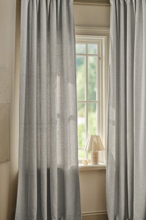 Jotex - Bouclégardin 2-pakke Grå - SANDY - Kjøp Multifunksjonsgardiner hos Jotex