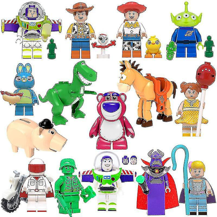15 kpl/setti Cartoon Toy Story Rakennuspalikat Toiminta Minifiguuri Leluja