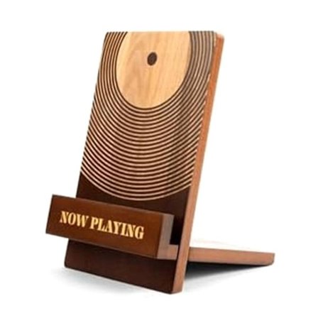 Nu spelande vinyl skivstativ Klassisk trä Nu spelande skivhållare stativ Vinyl Nu spelande skylt