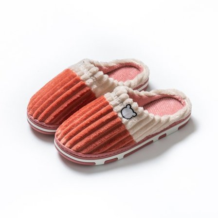 Tofflor för damer Varma Memory Foam Halkfria Hemskor Bekväma bomullstofflor Sovrum (5-5.5)