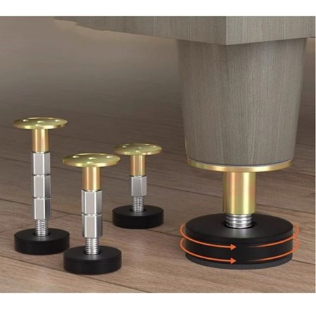 Huonekalujen korotuspalat, 4 kpl – Säädettävät jalat pöydänjaloille, sängynjaloille, sohville ja sohvapöydille, kolme kokoa saatavilla