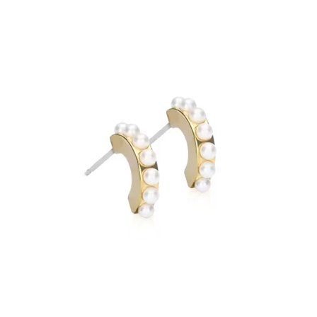 Blomdahl örhängen GT PENDANT PEARL CURVED WHITE 10MM