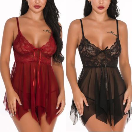 2st Spetsunderkläder Nattlinne Oregelbunden Hem Chemise Pyjamas