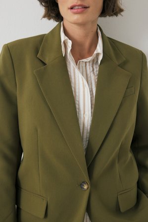 NA-KD Oversized One Button Blazer - Skræddersyet blazer - Grøn - EU 32