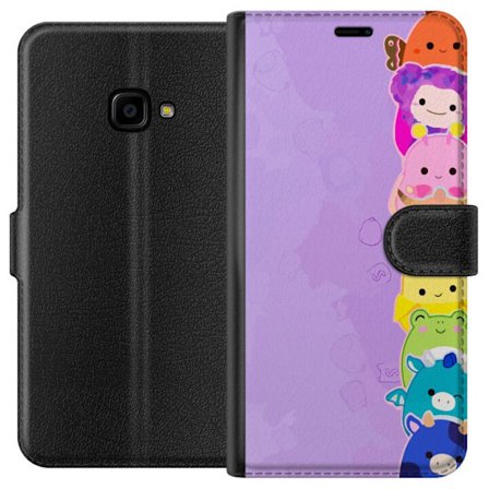 Yhteensopiva Lompakkokotelo Samsung Galaxy Xcover 4 Tumma siluetti Jeesuksesta, jolla on orjantappurakruunu mustaa taustaa vasten, voimakkaassa kontra