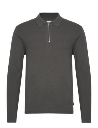 Jprblastall Knit Half Zip Tops Knitwear Long Sleeve Knitted Polos Black Jack & J S