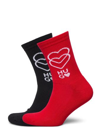Qs Rib Love W Lingerie Socks Regular Socks Rød HUGO