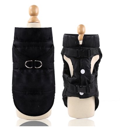 CSPARKV-EU (selkä: 20 cm rinta: 30 cm) Talvitakit koirille Vedenkestävä lämmin valjaiden reiällä, pentutakin liivivaatteet puku Talvivaatteet pienille