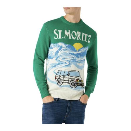 MC2 Saint Barth Round-neck Strik Grøn, Herre Strik
