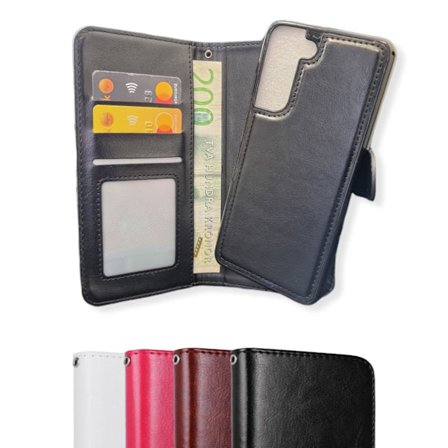 Samsung Galaxy S22 - Cover / Magnetisk Cover 2 i 1 - Vælg Farve! Sort