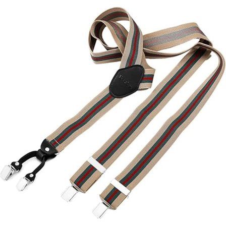 Brede seler til mænd 4 clips i læder model Y{HH}