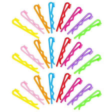 60 stk. Assorterte farger Hårnål tilbehør for DIY Plast Hårspenner Håndverksutstyr (LGL)