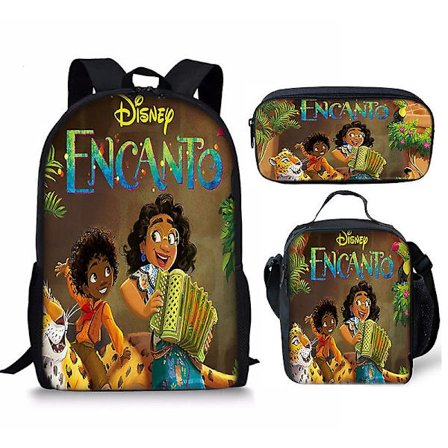 Encanto Ryggsäck Dinosaurie Skolväska Eller Måltidsväska Eller Pennfodral Eller 3st För Barn-A