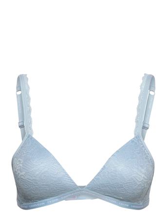 Lght Lined Triangle Lingerie Bras & Tops Soft Bras Triangle Bras Blå Calvin Klein