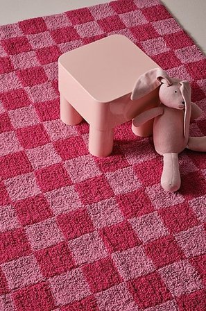 Jotex - Mini Dywan Bawełniany 130x190 Cm Różowy/jasnoróżowy - MELA - Kup Dywany bawełniane iplecione firmy Jotex