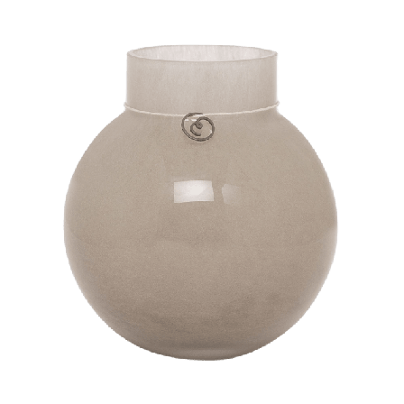 ERNST Glasvas rund d13 h14, beige Vaser Unisex 13X14