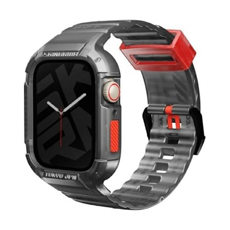 Etui Skinarma 2 I 1 För Apple Watch 45 Mm Och 44 Mm, Färg Rök