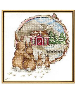 Stickpackung Bild Kaninchenfamilie