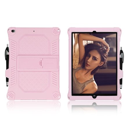 iPad 10.2 (2019) / Air (2019) flipfodral i läder med fast tema - Rosa