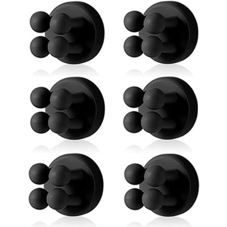 6-pakning selvklebende kroker, tannbørsteholder for oppheng av håndkle