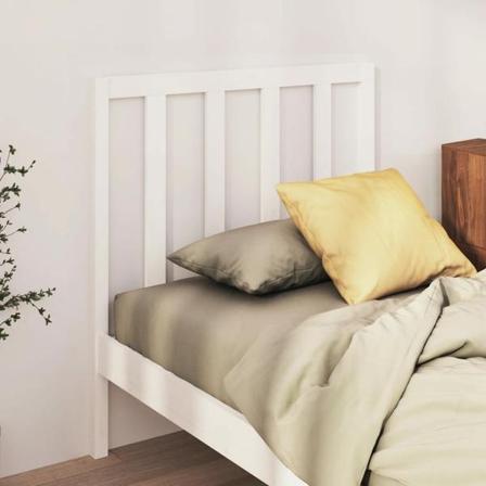 Vidaxl Sänggavel Vit 106x4x100 Cm Massiv Furu Vit