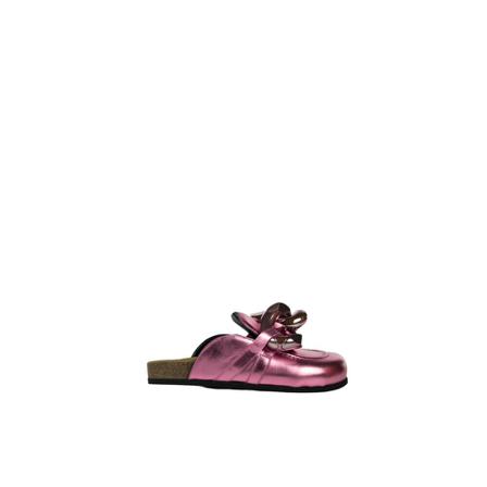 JW Anderson Metallic Chain Mules Skor rosa, Dam Träskor, Dam, Storlek: 40 EU