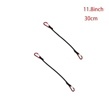 2 stk. kraftige strikk med elastisk stropp, snorkroker, kajakk, sykkelbagasje, pakking av tau, campingtilbehør [DB]