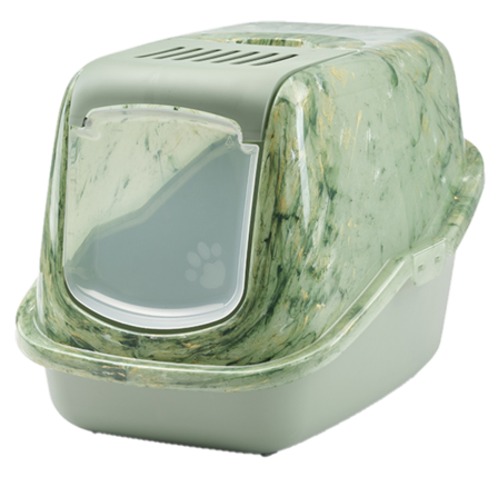 Savic - Katteboks Nestor Marble Amazon green-Botanical green 56x39x38cm. - Katt - Kattedo & kattetoalett - Kattedo & kattetoalett med tak - ZOO.no