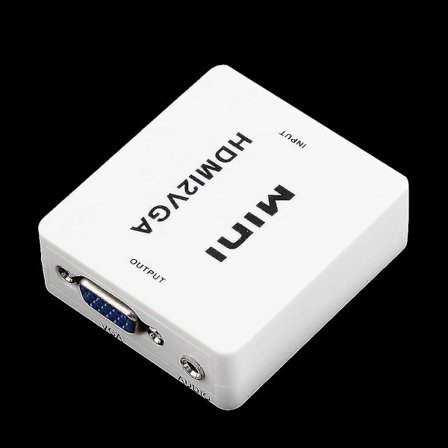 Mini HDMI til VGA Audio HDTV PC Laptop Adapter