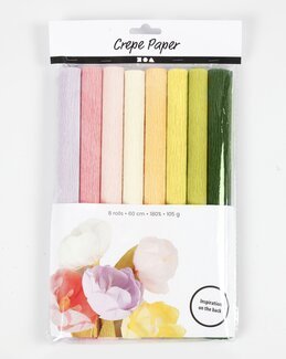 Hobbysett Kreppapir Pastell - Creativ Company